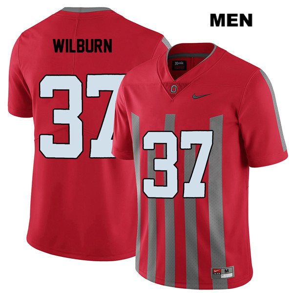 Ohio State Buckeyes Men's Trayvon Wilburn #37 Red Authentic Nike Elite College NCAA Stitched Football Jersey ZB19N04SD
